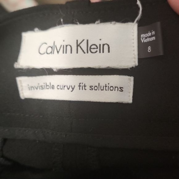 Calvin Klein Size 8 Invisible Curvy Fit Black Business Casual Dress Pants - Picture 5 of 6